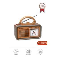 Torima D60 Ahşap Nostalji Radyo Kablosuz Bluetooth Hoparlör