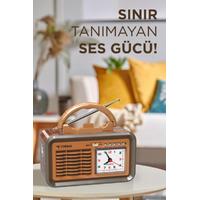 Torima D60 Ahşap Nostalji Radyo Kablosuz Bluetooth Hoparlör