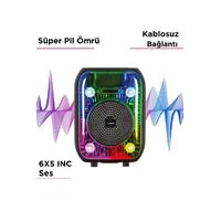 TORİMA D66 USB/TF/BLUETOOTH MİKRAFONLU TAŞINABİLİR SES SİSTEMİ 