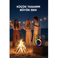 TORİMA D81 Bluetooth Hoparlör Rgb Işıklı Mikrofonlu 12W Kablosuz Taşınabilir Hoparlör 