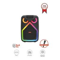 TORİMA D84 Bluetooth Hoparlör RGB LED Işıklı Kablosuz Mikrofonlu Taşınabilir Karaoke Speaker 