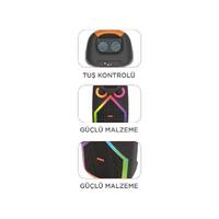 TORİMA D84 Bluetooth Hoparlör RGB LED Işıklı Kablosuz Mikrofonlu Taşınabilir Karaoke Speaker 