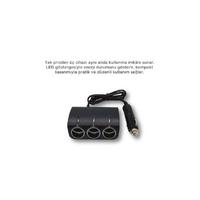 TORİMA G24 Araç Şarj Cihazı Üçlü Led Soketli 120W Çakmaklık Girişli Şarj Aleti