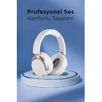 Torima HD-30 Bej Kulak Üstü Kablosuz 5.3 ANC Bluetooth Kulaklık