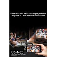 TORİMA HY300T Taşınabilir Projektör Ev Sineması Android 11 Bluetooth Akıllı Projeksiyon