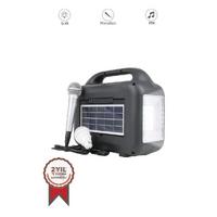 Torima KTS-1769 Mikrofon,1 Led Ampül ve Fenerli Bluetooth Hoparlör Güneş Panelli Powerbank Kamp Hoparlörü