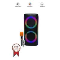 Torima KTS-1909 Mikrofonlu Kumandalı Rgb Ledli 5.0 Bluetooth Hoparlör Karaoke Usb-Tf-Fm Radyo Siyah