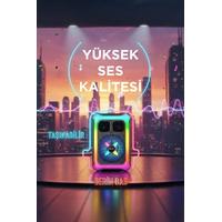 TORİMA KTS-2452 Bluetooth Hoparlör Rgb Işıklı USB TF FM 12W Kablosuz Taşınabilir Speaker 