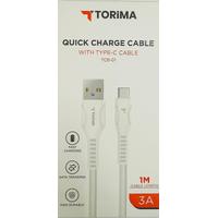 TORİMA TCB-01 1MT 3A USB TO TYPE-C ŞARJ KABLO 
