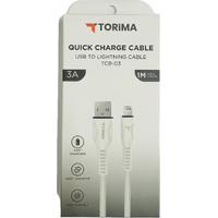 TORİMA TCB-03 1MT 3A USB TO LIGHTNING ŞARJ KABLO 