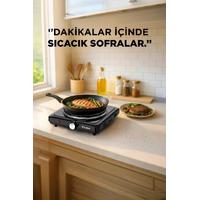 Torima TEH-01 Siyah Termostatlı Ayarlanabilir Tekli Elektrikli Ocak