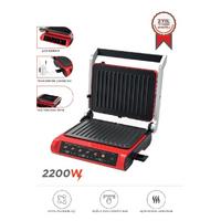 Torima TG-PRO1000 Siyah-Kırmızı 2200W Dijital Ekranlı Tost Izgara Makinesi Çıkarılabilir Plaka