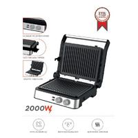 Torima TG-PRO300 Siyah-Gümüş 2000W Paslanmaz Çelik Tost Izgara Makinesi Çıkarılabilir Plaka