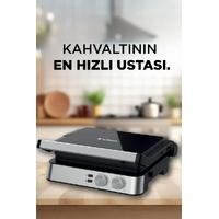 Torima TG-PRO300 Siyah-Gümüş 2000W Paslanmaz Çelik Tost Izgara Makinesi Çıkarılabilir Plaka