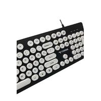 Torima TK-09 Siyah+Beyaz Retro Daktilo Görünümlü Kablolu Q Klavye