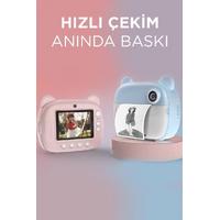 Torima TRM-CMR14 Mavi Dijital Video Kayıt Fotoğraf Çocuk Kamerası Anlık Termal Resim Kağıt Baskılı Yazıcı