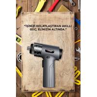 Torima TTS-01 Gri 30 Parça Sarjlı Tornavida Seti – Led Işıklı Mıknatıslı Type-c