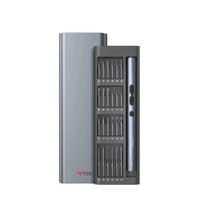 Torima TTS-04 48 Parça Şarjlı Hassas Tornavida Seti – Led Işıklı, Mıknatıslı Alüminyum Kasa, Type-c