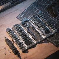 Torima TTS-06 Gri Manyetik Elektrikli Tornavida Seti 162 Parça LED Ekranlı Alüminyum Kasa