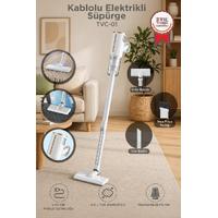 Torima TVC-01 Beyaz Elektrikli Dikey Süpürge 600W Vakum Süpürge