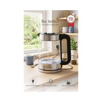 TORİMA TY-083 Cam Led Işıklı 1500W 1.8L Kettle Su Isıtıcı 