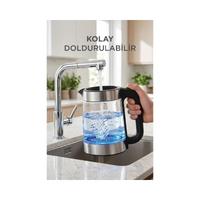 TORİMA TY-083 Cam Led Işıklı 1500W 1.8L Kettle Su Isıtıcı 