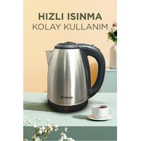 Torima TY-S888-066 Paslanmaz Çelik Kettle 1500W 1.8L Su Isıtıcı