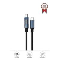 Torima U22 Siyah Type-C to Type-C 60W Hızlı Şarj Kablosu – LED Ekranlı, Dayanıklı Örgü Kablo