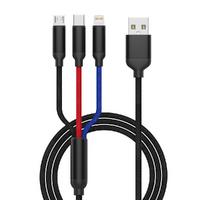 TORİMA U35 Şarj Kablosu Type-C Lightning Micro 3IN1 Hızlı 3.0A Data Kablo