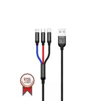 TORİMA U35 Şarj Kablosu Type-C Lightning Micro 3IN1 Hızlı 3.0A Data Kablo