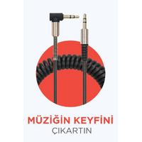 Torima XF-10 Siyah Altın Uçlu Araç Müzik Ses Kablosu Stereo Aux Kablo 1 Mt - 3.5mm