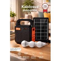 TORİMA YSF-200 SİYAH GÜNEŞ ENERJİLİ PANALLİ FENERLİ BLUETOOTH SPEAKER 