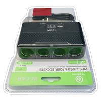 YK DESIGN YK-OT733 TYPE-C/USB&THREE SOCKETS ARAÇ ÇAKMAKLIK CİHAZI 