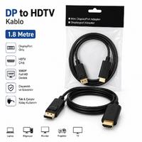 ZR-798 DP TO HDMI ÇEVİRİCİ KABLO 1.8MT 