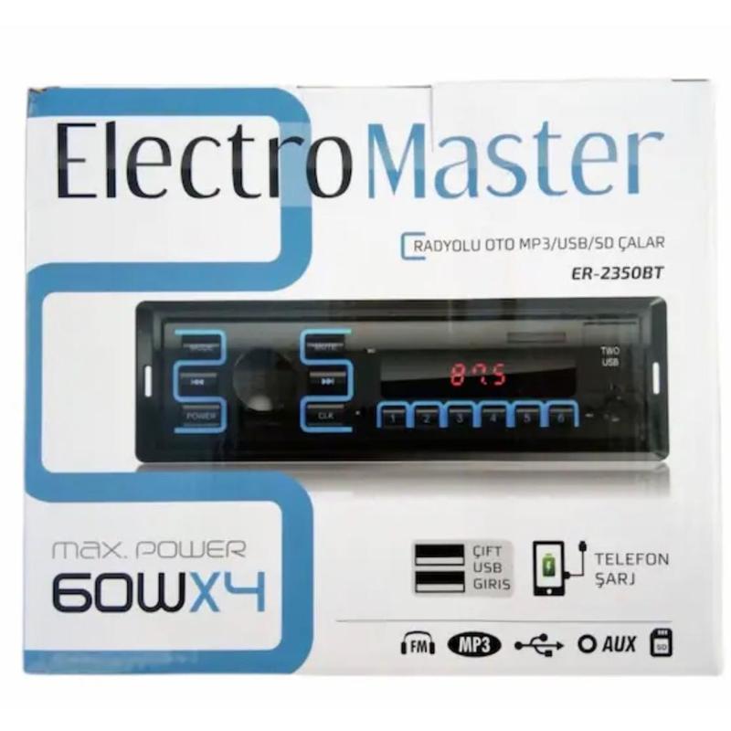 ELECTROMASTER ER-2350BT BLUEOOTH/USB OTO TEYİP