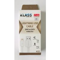 KLASS K03 LIGHTNING USB ŞARJ VE DATA KABLOSU 