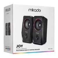 Mikado MD-S26 JOY 2.0 Multimedia 3W*2 Siyah USB RGB Işıklı Gaming Speaker Hoparlör